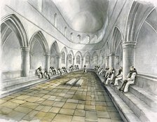 Rievaulx Abbey, 14th century, (c1990-2010). Artist: Peter Dunn.