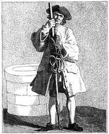 A Well Cleaner, 1737-1742.Artist: Bouchardon