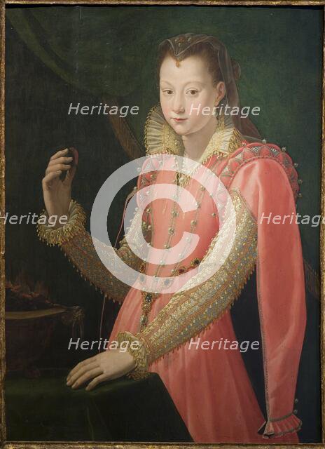 Portrait of a Young Woman as Portia Catonis, 1551-1603. Creators: Santi di Tito, Agnolo Bronzino.