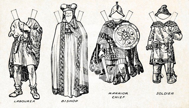 'The Gallery of British Costume: How The People Dressed in Anglo-Saxon Times', c1934. Artist: Unknown.