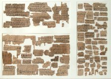 Papyri Fragments, Coptic, 7th century. Creator: Unknown.