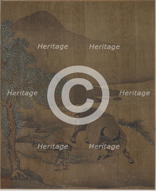 Water Buffalo and Herdboy, Possibly Ming dynasty, 1368-1644. Creator: Unknown.