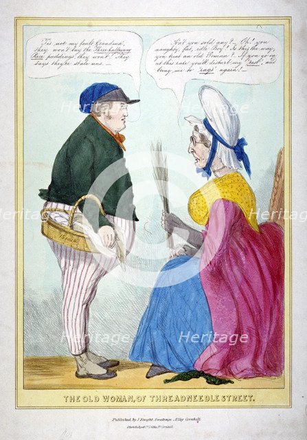 'The Old Woman of Threadneedle Street', 1826.              Artist: Standidge & Co