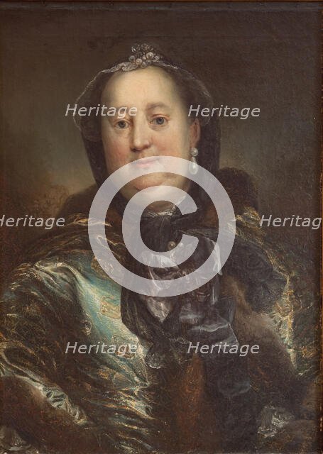 Portrait of Duchess Antoinette Amalie of Braunschweig-Wolfenbüttel, 1726-1793. Creator: Carl Gustaf Pilo.