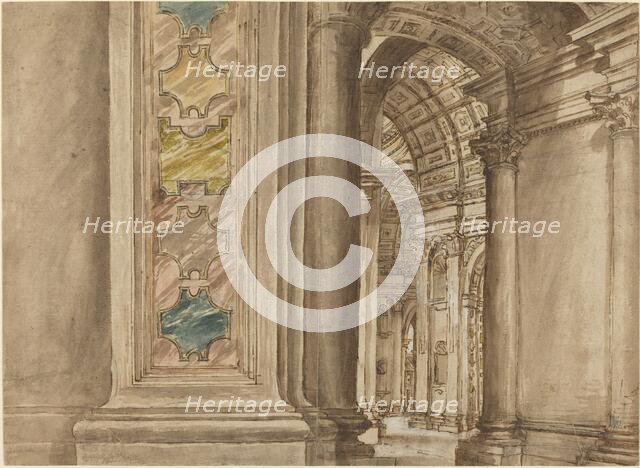 The Interior of Saint Peter's, Rome, first quarter 17th century. Creator: Unknown.