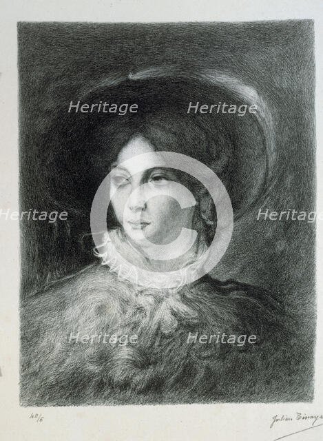 Portrait of George Sand. Creator: Tinayre, Julien (1859-1923).