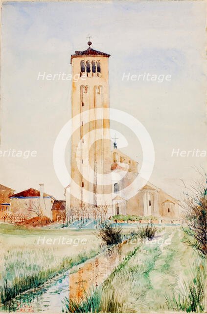 The Tower, Cathedral of Torcello, 1898-1916. Creator: Cass Gilbert.
