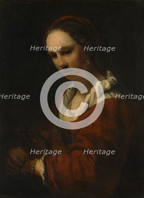 Young Woman with a Pearl Necklace. Creator: Unknown.