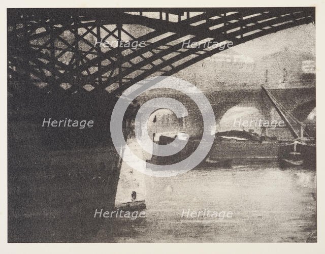 Le pont des arts. From the portfolio: Robert Demachy,  c.1890-1914. Creator: Robert Demachy.