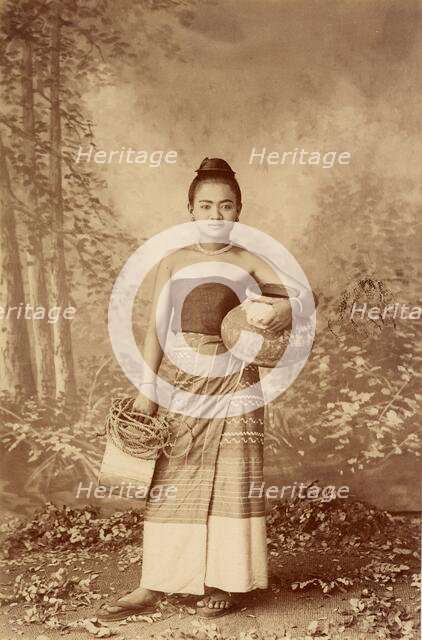 Burmese Peasant Girl as Decolté, about 1885. Creator: Felice Beato.