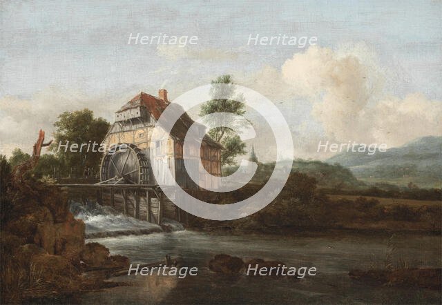 Landscape with a Watermill, c1680. Creator: Jacob van Ruisdael.