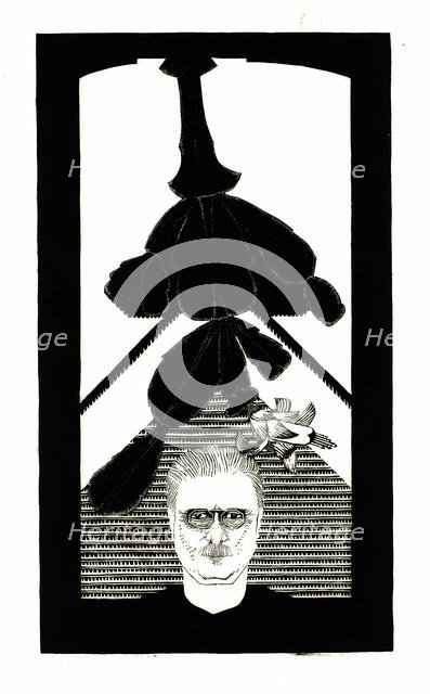 Self-portrait with an Easter cactus, ca 1927. Creator: Mesquita, Samuel Jessurun de (1868-1944).