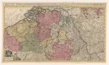 Map of the southern (Austrian) Netherlands, 1719. Creator: Joachim Ottens.