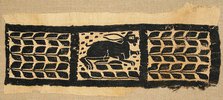 Fragment of a Band with a Hare, Byzantine, 5th-7th century. Creator: Unknown.