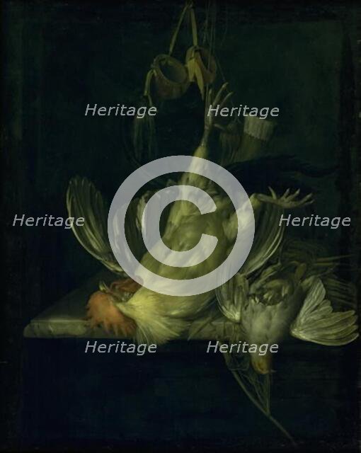 A Dead White Cock, 1642-1683. Creator: Willem van Aelst.