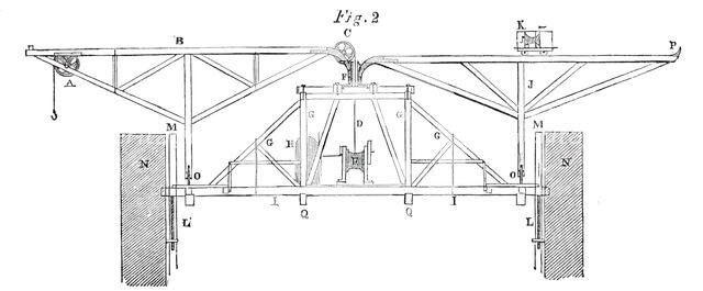 The Victoria Tower - Elevation of  the Hoisting-Scaffold, 1850. Creator: Unknown.