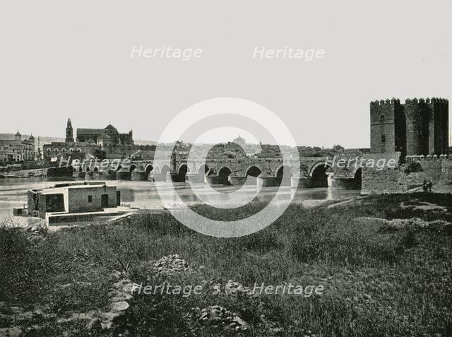 The Roman bridge, Cordoba, Spain, 1895. Creator: W & S Ltd.