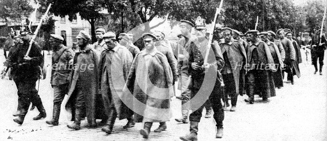 Russian prisoners, East Prussia, First World War, 1914. Artist: Unknown