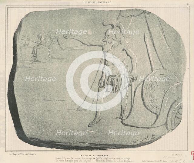 La colére d'Agamemnon, 19th century. Creator: Honore Daumier.