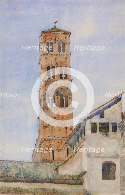 Tower, San Francisco Romano, Rome, 1898. Creator: Cass Gilbert.