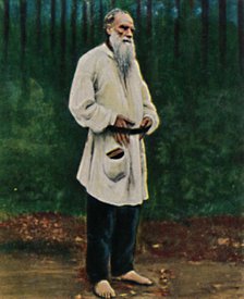 'Graf Tolstoi 1828-1910. - Gemälde von Pri', 1934. Creator: Unknown.