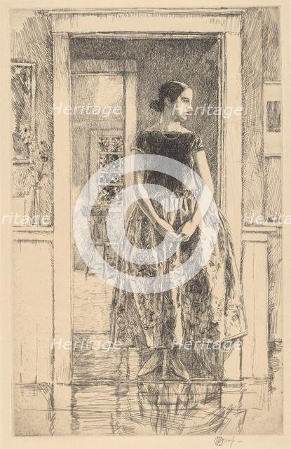 Girl in a Modern Gown, 1922. Creator: Frederick Childe Hassam.