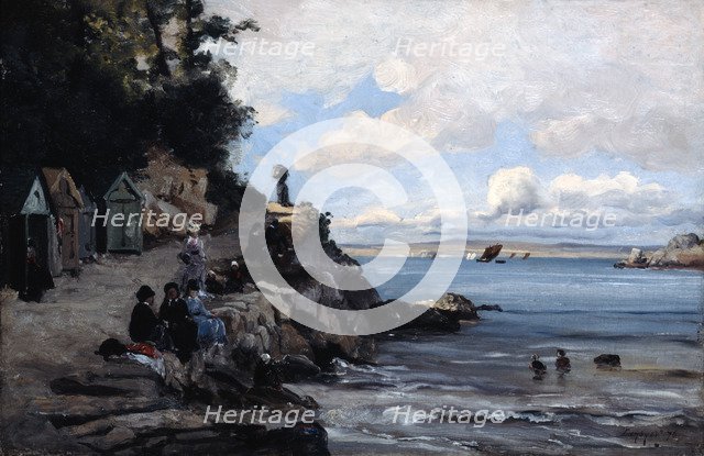 'Saturday at the Woman's Bathing Beach', 1876.  Artist: Emmanuel Lansyer