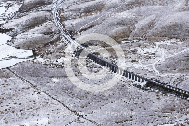 Ribblehead Viaduct or Batty Moss Viaduct on the Settle-Carlisle Railway, North Yorkshire, 2018. Creator: Emma Trevarthen.