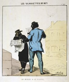 'Le Monde et le Rappel', 1871. Artist: Moloch