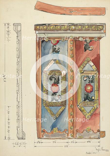 Pulpit - San Buenaventura Mission, 1935/1942. Creator: Dayton Brown.