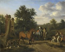 The Hunting Party, 1669. Creator: Adriaen van de Velde.