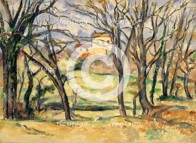 Trees and Houses Near the Jas de Bouffan, 1885-86. Creator: Paul Cezanne.