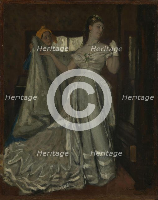 Lady and Chambermaid, probably 1870s. Creator: James Tissot.