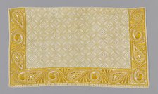 Pillow Sham with Embroidering Yarns, Shropshire, late 17th/early 18th century. Creators: Jane Bolas Vaughan, Elizabeth Ottiwell Vaughan.