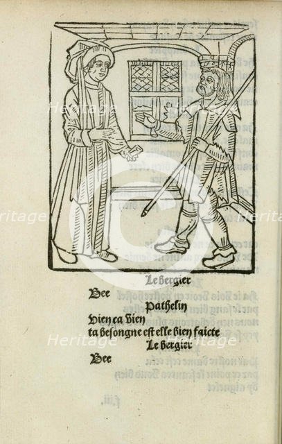 La Farce de maître Pathelin, c. 1490. Creator: Anonymous.
