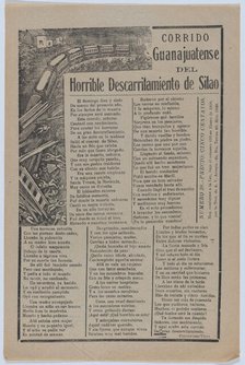 Broadsheet relating to a train accident in Silao and the many fataliti..., 1920 (published). Creator: José Guadalupe Posada.