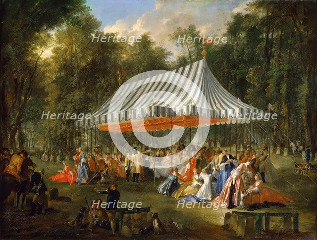 Celebration give by le Prince Louis François de Conti in honour of Charles William Ferdinand, Heredi Artist: Ollivier, Michel Barthélemy (1712-1784)
