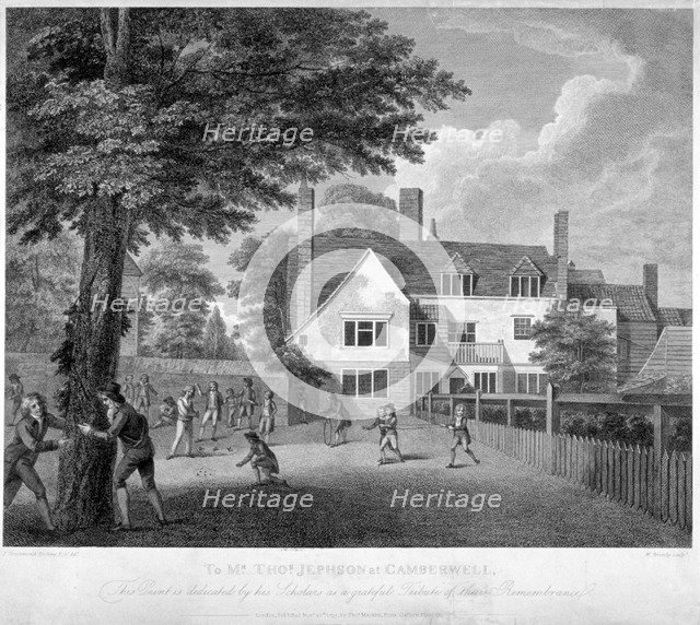The Camberwell Free Grammar School, Camberwell, London, 1795.               Artist: William Bromley