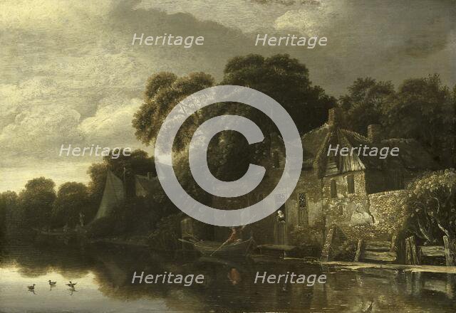 Old Cottage on the Water, 1656. Creator: Michiel van Vries.