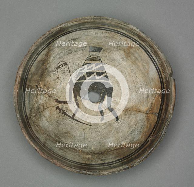 Bowl with Burden-Bearing Human, c. 1000-1150. Creator: Unknown.