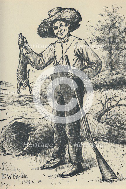 'Huckleberry Finn', 1884, (c1950). Creator: Edward Windsor Kemble.