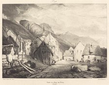 Entrée du village des Bains, 1831. Creator: Eugene Isabey.