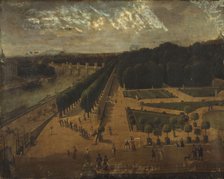 Tuileries Garden, seen from Pavillon de Flore, around 1830, current 1st arrondissement, c1825-1835. Creator: Unknown.
