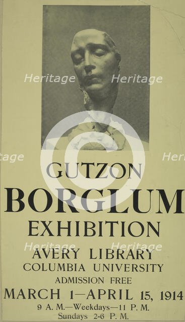 Gutzon Borglum exhibition, c1914. Creator: Unknown.