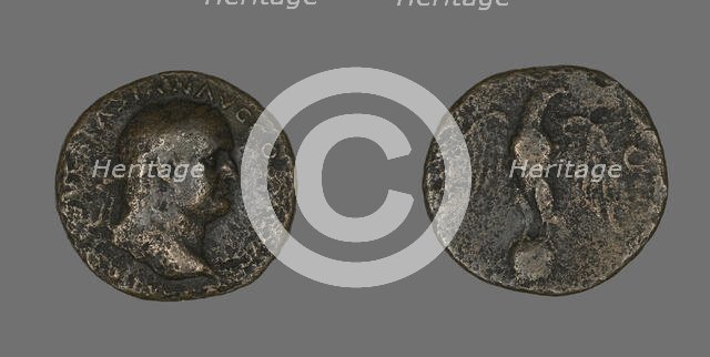 Coin Portraying Emperor Vespasian, 69-79. Creator: Unknown.