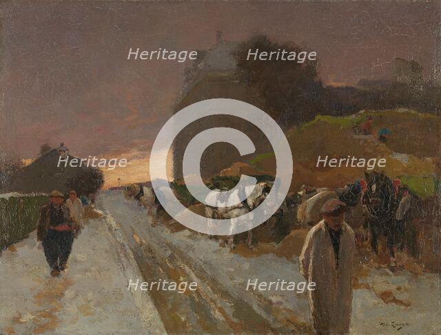 Street in Montmartre, Paris, in the Winter, 1885-1931. Creator: Willem de Zwart.