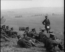 British Army Officers Relaxing on a Hilltop, 1921. Creator: British Pathe Ltd.