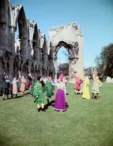 The York Mystery Plays, York Festival, St Mary's Abbey, York, c1960s.  Creator: Arthur Charles Kirby Ware.