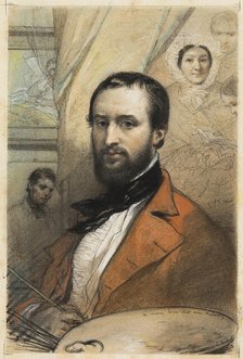 Self-Portrait, 1843. Creator: Louis Gallait.