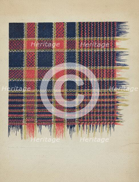 Handwoven Coverlet, c. 1936. Creator: Dorothy Lacey.